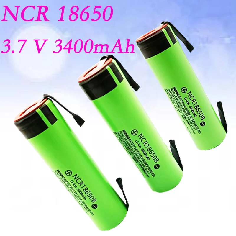 

100% Nieuwe Originele Ncr 18650B 3.7 V 3400mAh, Soldeer 18650 Lithium Oplaadbare Batterij, Gebruikt Voor Zaklamp Batterij