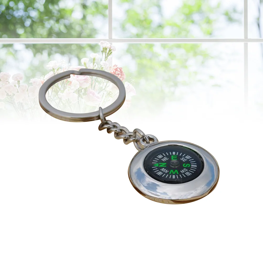 Купи 1pcs Fashion Compass Keychain Cool Metal Charm Decoration Purse Bag Pendant Creative Gift Car Keyring Party Favor за 260 рублей в магазине AliExpress