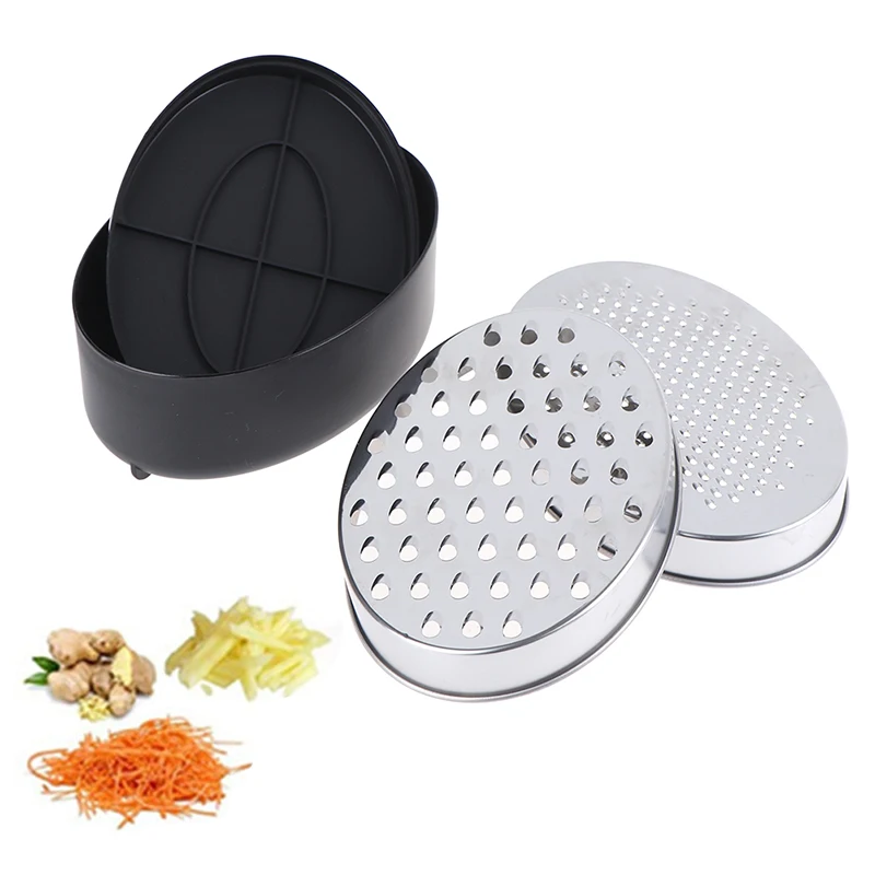 

Slicer Cheese Grater Efficient Vegetables Stainless Steel Oval Box Container Fruits Quick Easy Clean Multifunctional Grater