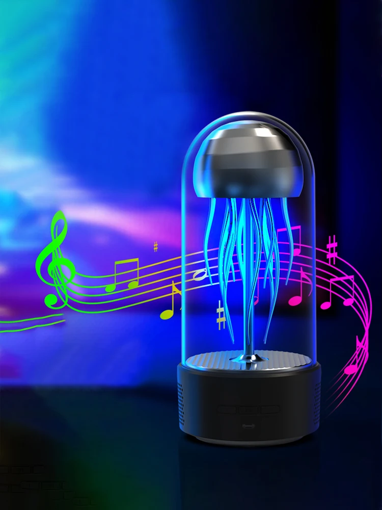 

Mechanical Jellyfish Small Night Lamp Bluetooth Mini Creative Speaker Decoration Wireless Octopus Audio Subwoofer Good Gift