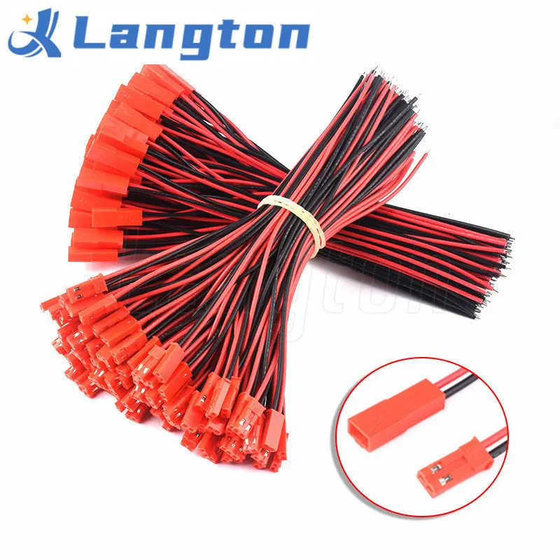 

10Pairs 100mm 200mm 2 Pin JST Plug Connector Male+Female Plug Connector Cable Wire for RC Toys Battery LED Lamp