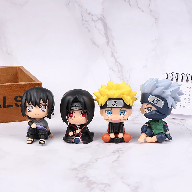 

Anime Naruto Action Figure Uzumaki Naruto Kakashi Uchiha Itachi Kawaii Q Version PVC Collectible Model Toy Car Doll Kid Gift 8cm