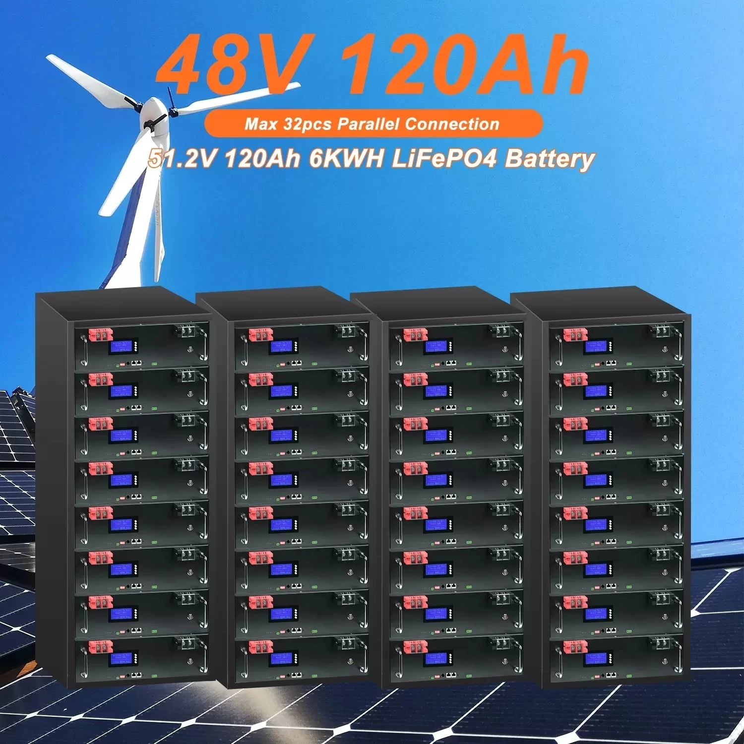 

Аккумуляторная батарея LiFePo4, 48 В, 51,2 Ач, 5,12 Ач, Ач