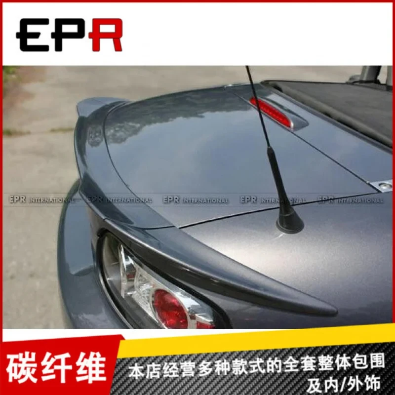 Фото Для Mazda MX-5 NC Convertible (2005-2015, NC1/NC2/NC3) углеродное волокно GVN 3-х предметный задний фиксированный спойлер №2