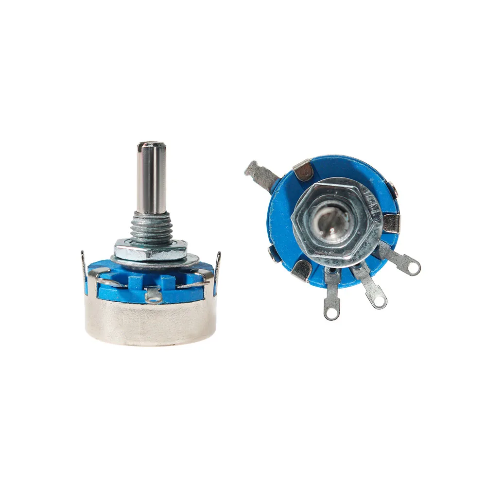 

2PCS WH5-1A 3-Terminals Round Shaft Rotary Taper Carbon Potentiometer 470R 1K 1.5K 2.2K 4.7K 10K 22K 47K 100K 220K 470K 1M