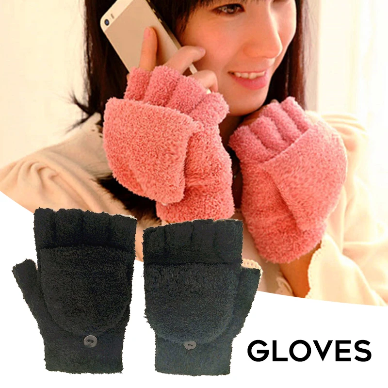 

1 Pair Winter Unisex Mittens Arm Warmer Fingerless Knitted Long Gloves PR Sale