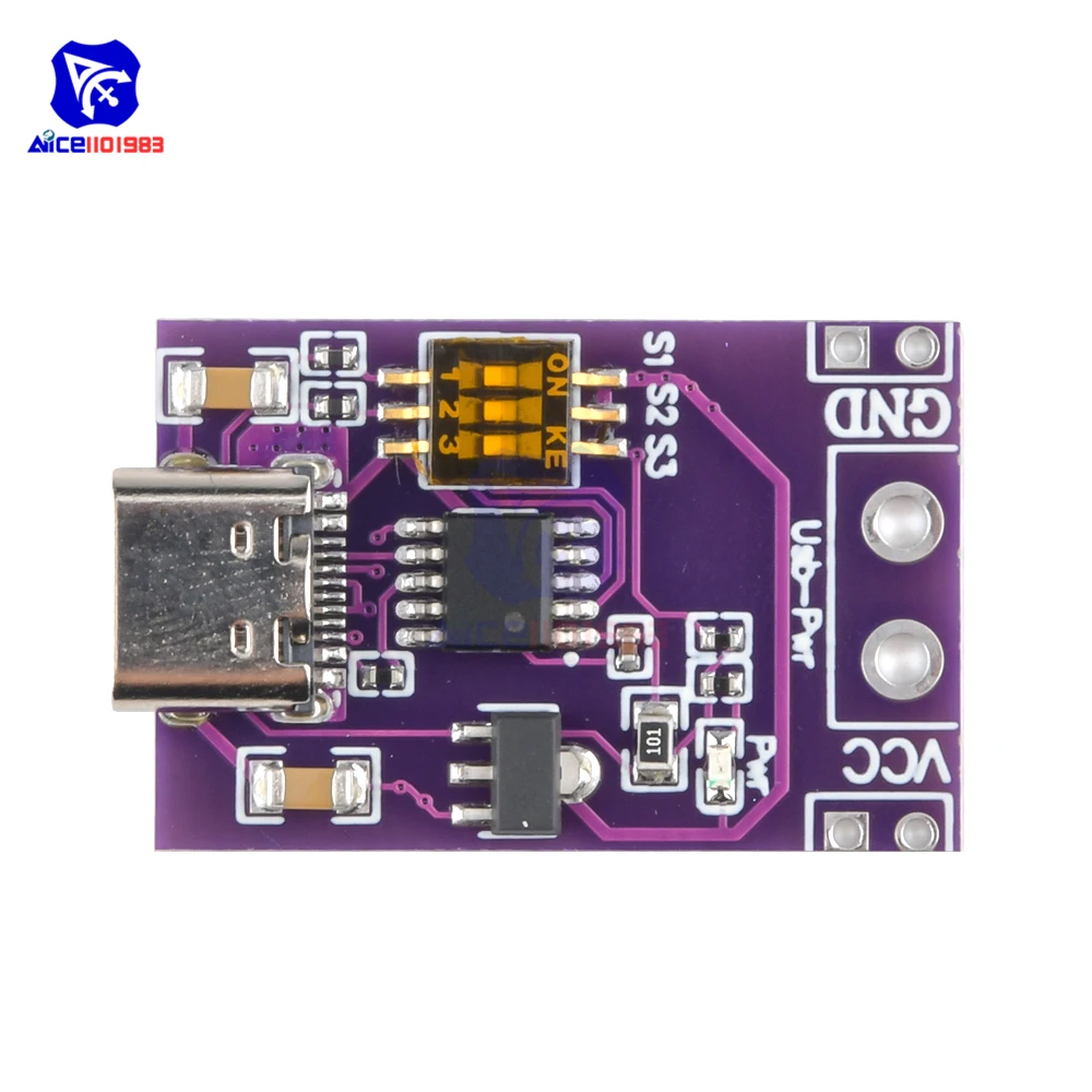 PD QC Быстрая зарядка триггер USB DC-DC UPS 9/12/20V Тип c модуль питания плата внешнего