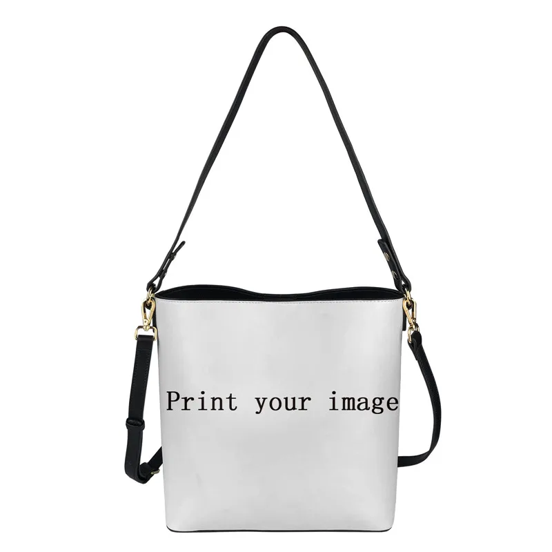 

Custom Adjustable Women Leather Messenger Bucket Shoulder Bag Large Capacity Customize Matte Lady Removable Handbag Totes Mujer