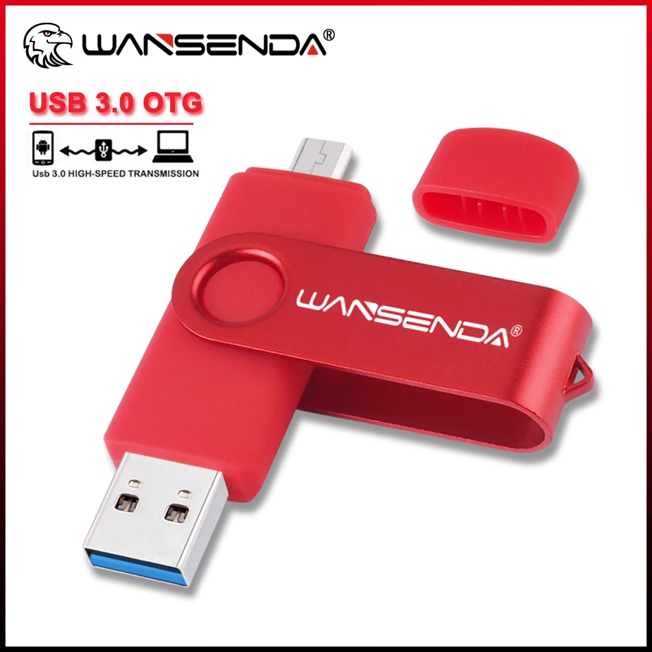

WANSENDA OTG USB флеш-накопитель, 16 ГБ 32 ГБ 64 ГБ 3,0 Гб 128 ГБ
