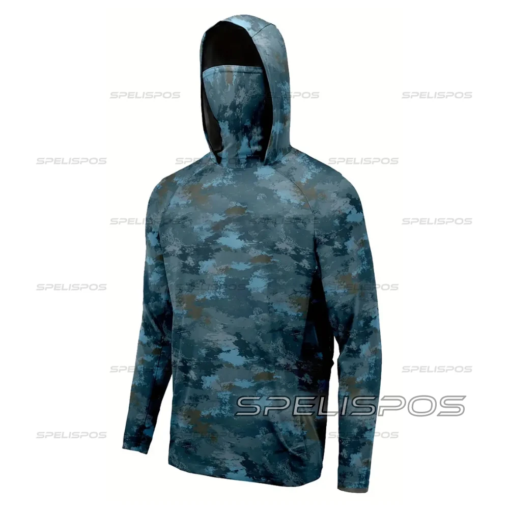 Топы для верховой езды накидка на лицо маска рубашка рыбалки шея UPF 50 футболка