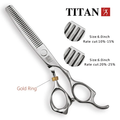 Ножницы для волос TITAN HIRLD 6 дюймов - профессиональный инструмент для стрижки — детальный вид товара