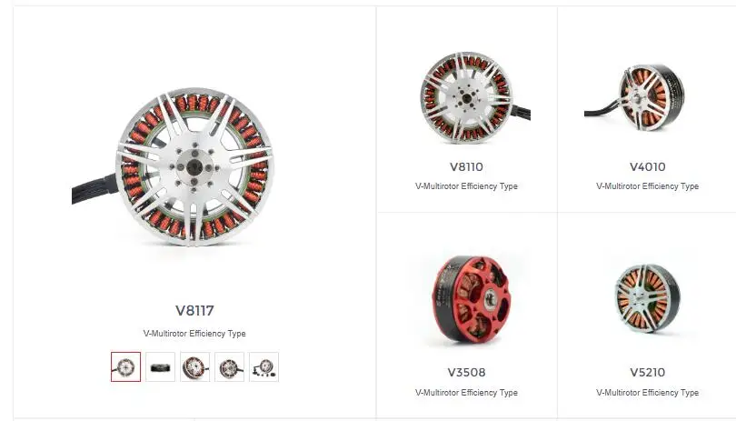 Фото Бесщеточный двигатель Sunnysky V-Multirotor Efficiency Type V8117 V8110 V6208 V5210 V5208 V4014 V4010 100/120/115/150/300/340/375 кв №1