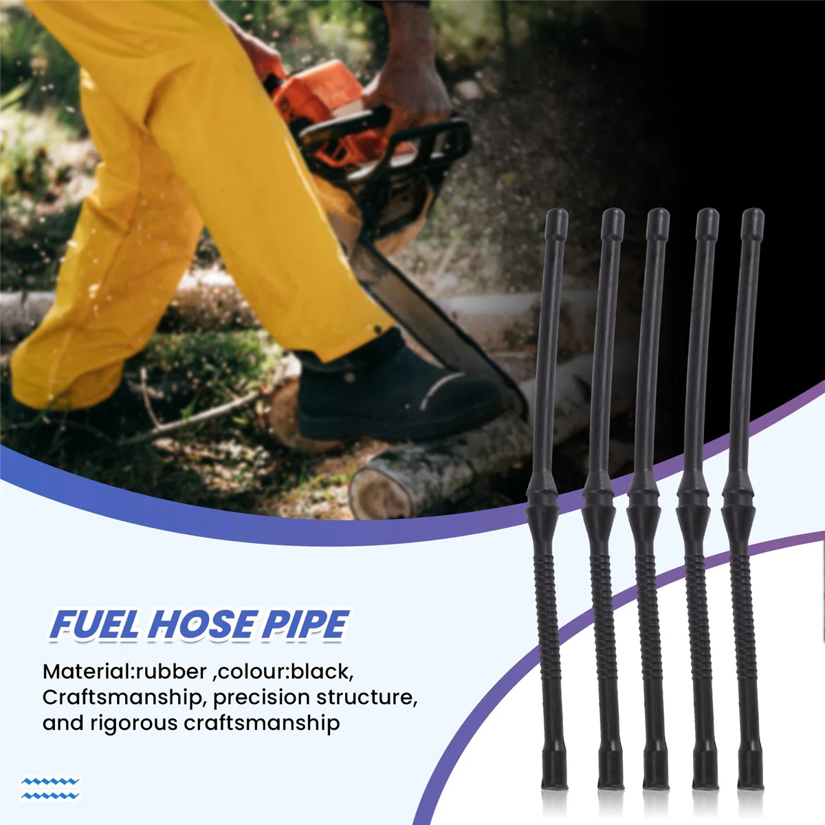 10X черный топливный шланг для китайской бензопилы 4500 5200 45Cc 52Cc 58Cc MT-9999 пластиковые