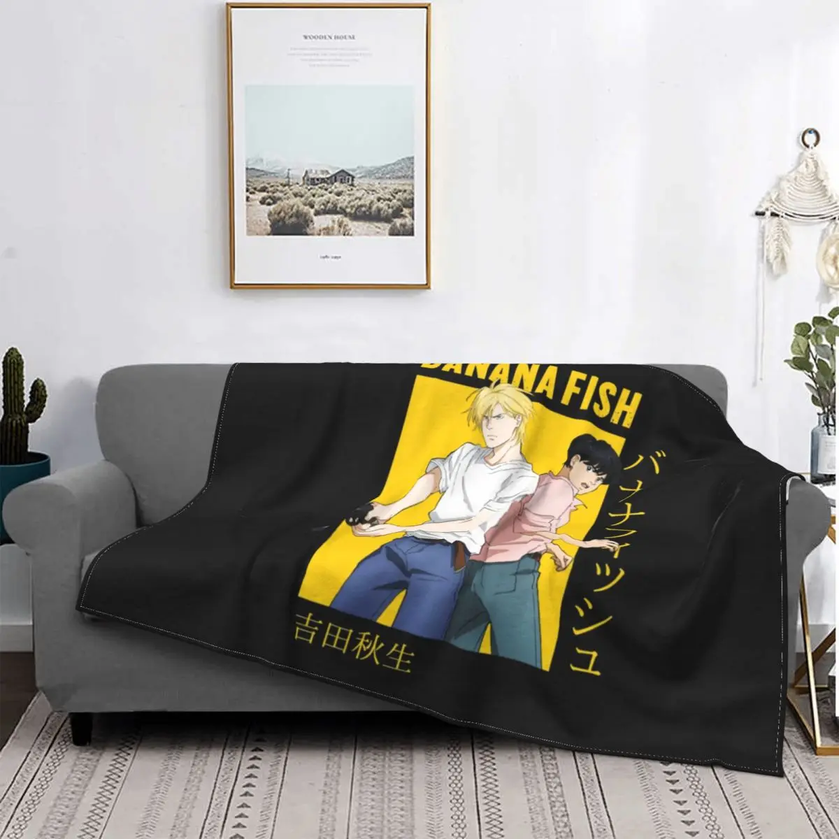 

Винтажное дневное одеяло аниме пепепельная Рысь Eiji шерстяное забавное дышащее одеяло для стульев, обивка для украшения детской комнаты 09