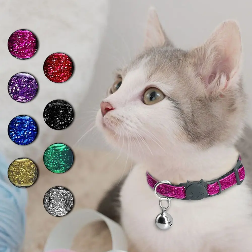 

Sequin Buckle Puppy Pet Supplies Dog Collar Necklace Cat Collars Bell Pendant