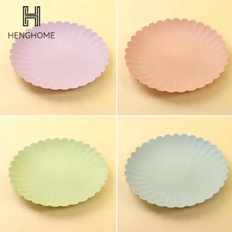 

Lightweight Wheat Straw Plates Unbreakable Dinner Plates Dishwasher Microwave Safe Plastic Dinner Plates Food Plate Kitchen Tool