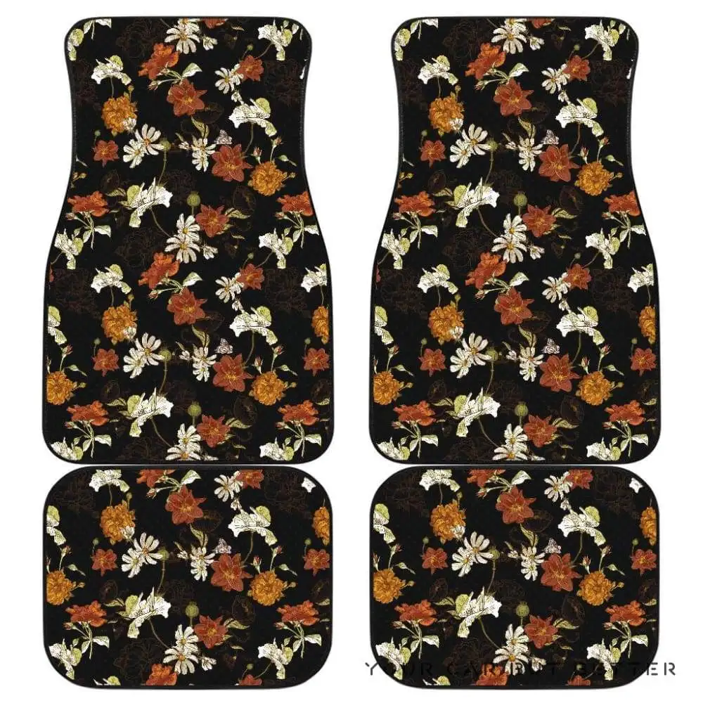 

Flower Vintage Car Floor Mats Amazing Gift Ideas H200211 192211