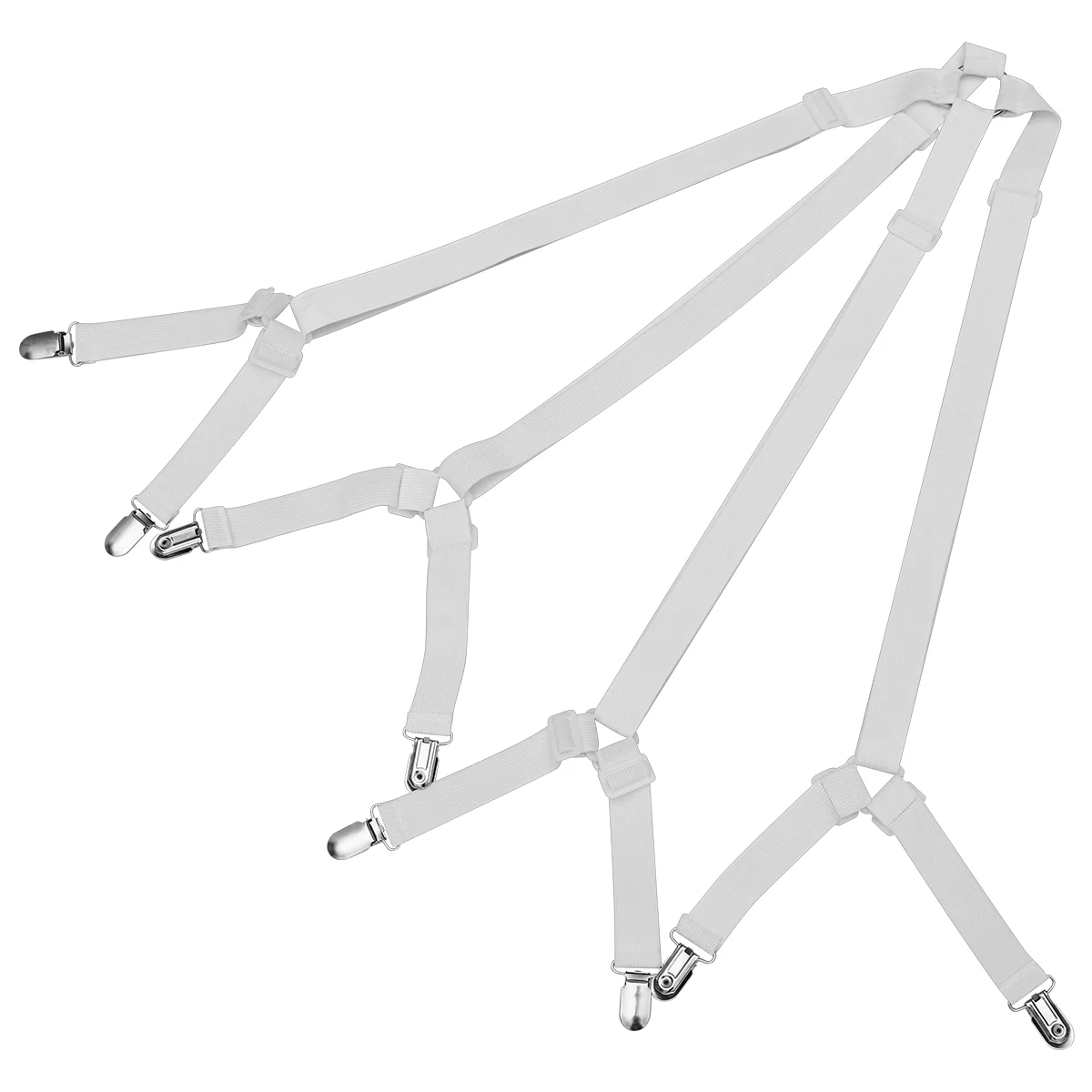 

WINOMO Sheet Bed Suspenders Adjustable Crisscross Fitted Sheet Band Straps Grippers Mattress Pad Duvet Cover Bed Sheet Corner