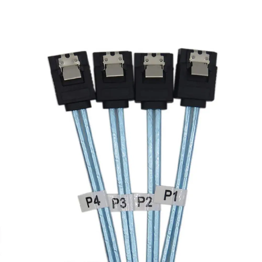 

Data Cable 4sata To 4sata 4.0 7p Female Head 180 ° Hard Disk Cable With Braided Network Computer Case PC Hardware Cables