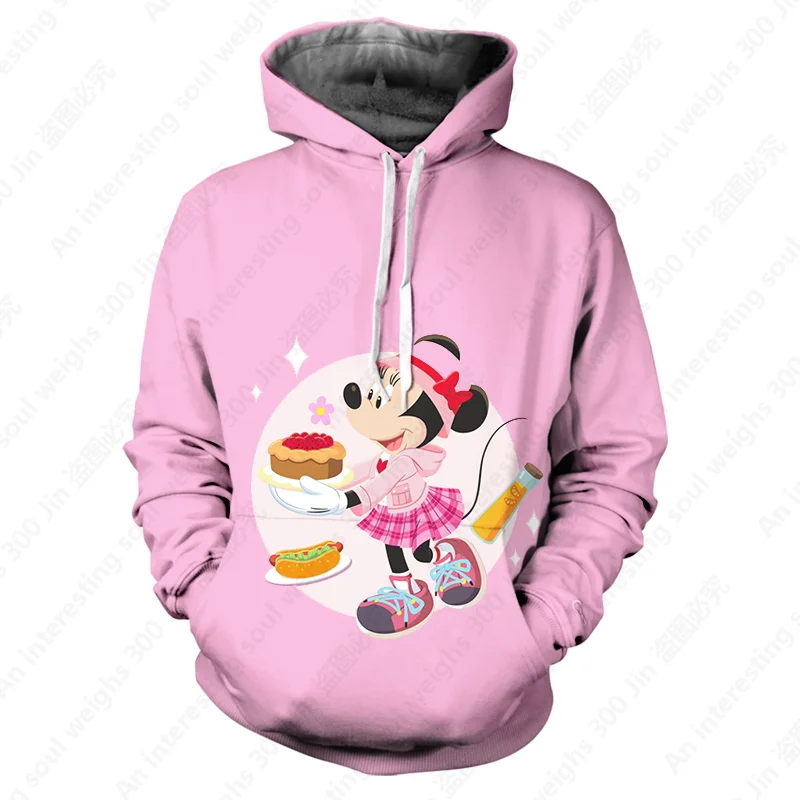 2022 New Disney Mickey and Miniature Collection Sweatshirts Men's Ladies Tops Printed Loose Casual Hoodie Kids Fashion Couple Sh