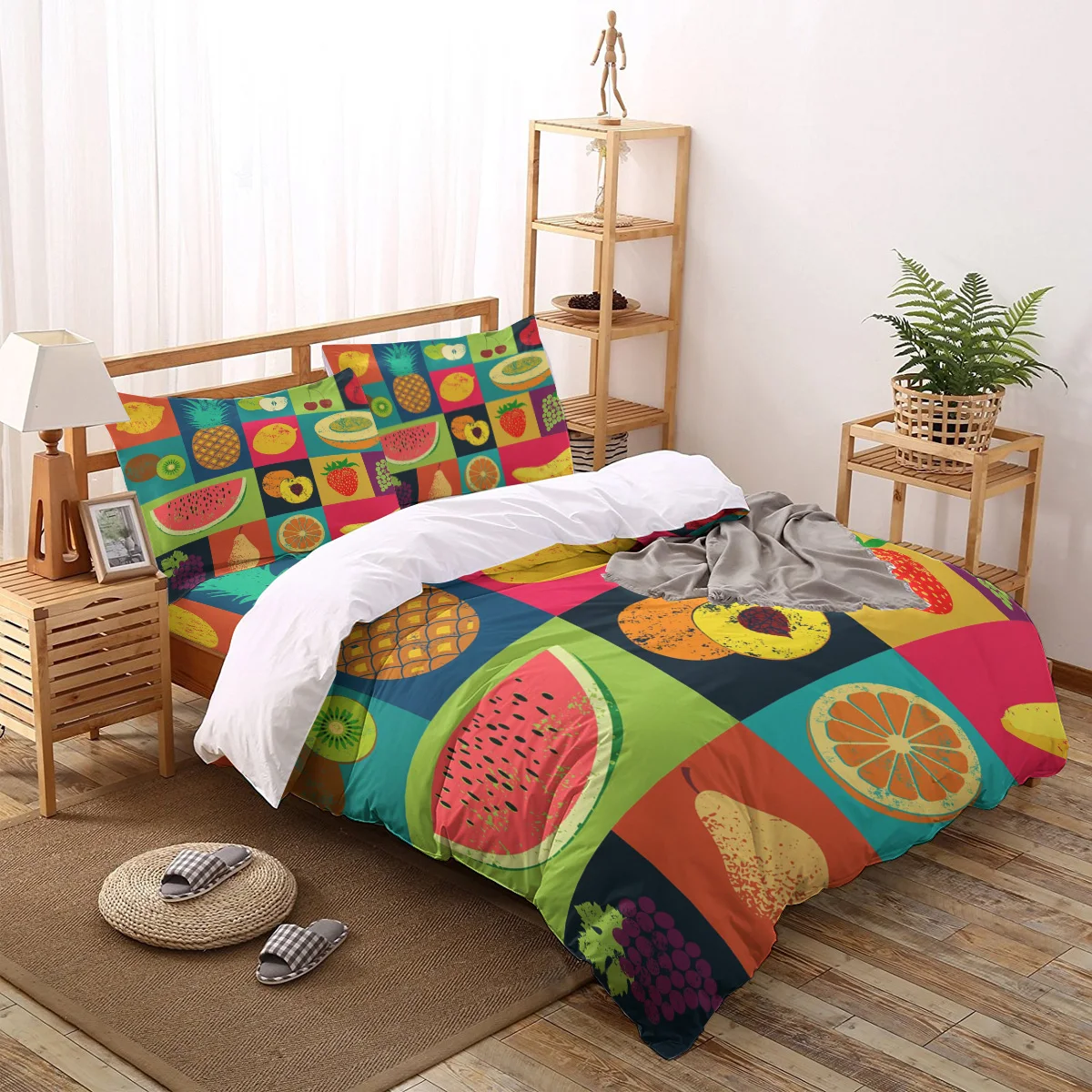 

Fruit Pop Art Retro Comforter Bedding Sets Bed Linen Home Textile Bedroom Sheets Duvet Cover