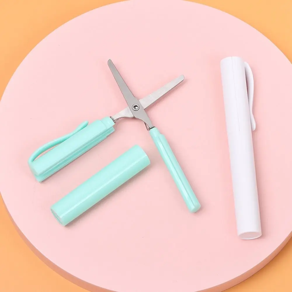 

Color Paper-Cutting School DIY Kids Office Pen Shape Scissor Handwork Art Tools Handcraft Scissor Safe Folding Scissor