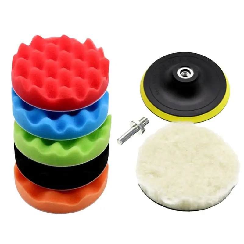 

3-Inch Wool Polishing Pad 5PCS Wool Felt Disc Buffing Pads Kit Mini Self-Adhesive Sponge Pad Set For Car Detailing Waxing