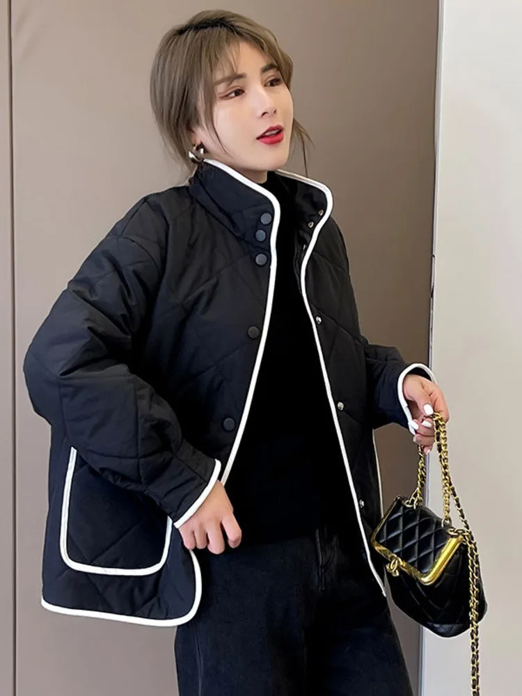 

Куртка Женская Стеганая однобортная, с длинным рукавом, на осень/зиму