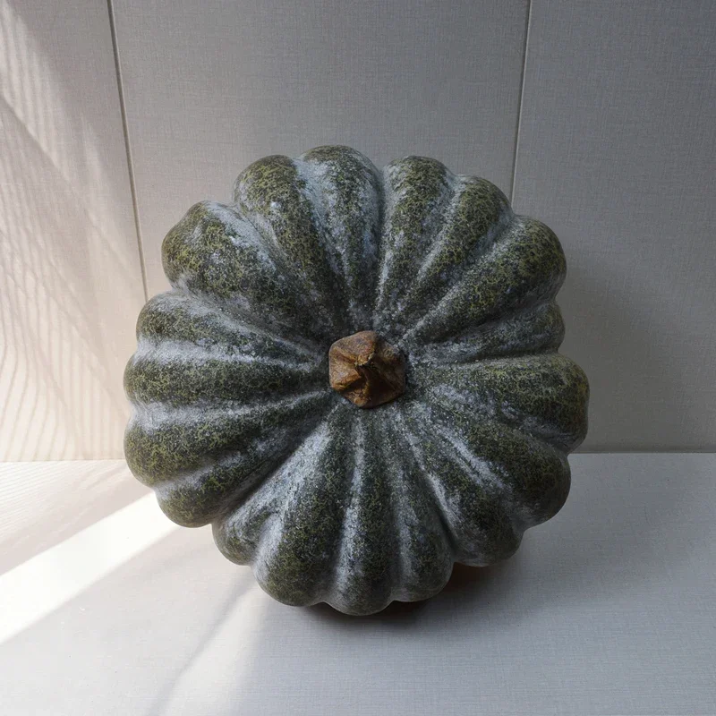 Fake pumpkin props simulation vegetable model green skin small halloween ornament agritainment decoration creative pasto