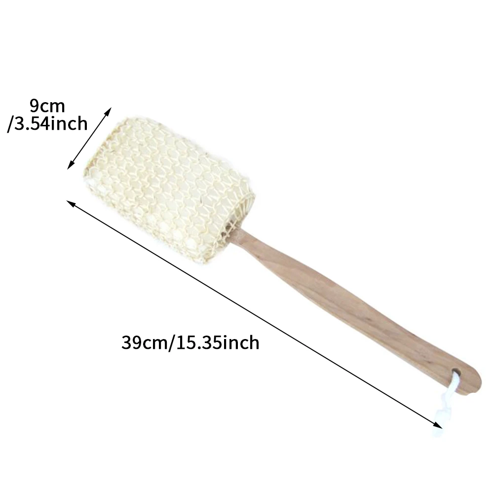 

Shower Loofah Brush Back Scrubber Hanging String Home For Bathroom Ergonomic Long Handle Men Women Adult Exfoliating Massage