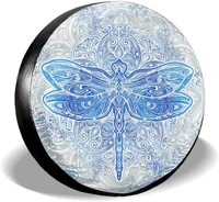delerain dragonfly mandala spare tire covers for jeep rv trailer suv truck and many vehicle wheel covers sun protector waterpro