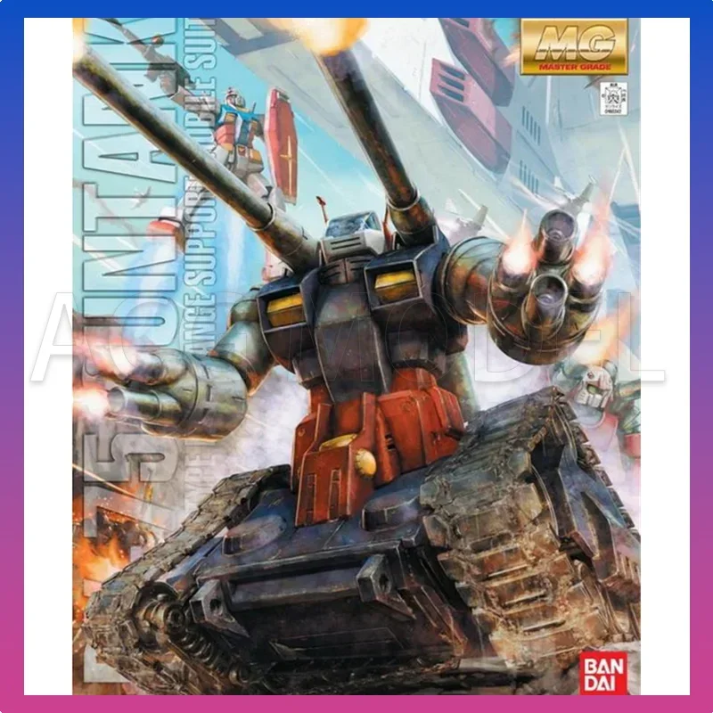 Фото В наличии Bandai, оригинальный комплект модели Gundam, аниме-фигурка MG 1/100 RX-75 GUNTANK, фигурки, игрушки, коллекционные украшения, подарки №2
