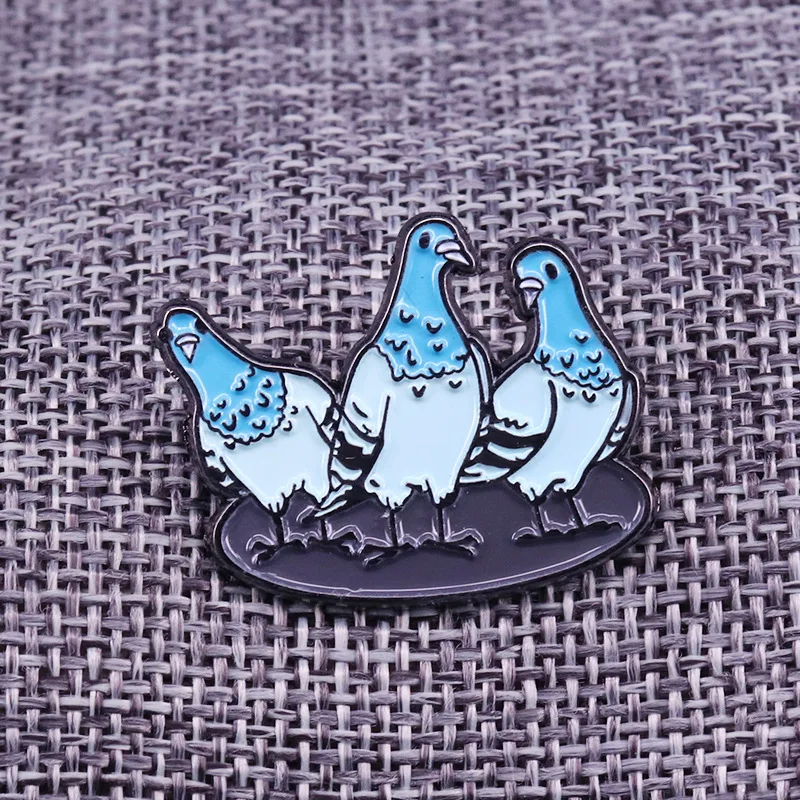 Лучшее качество милый мир голубь рандомные значки животные эмалированная