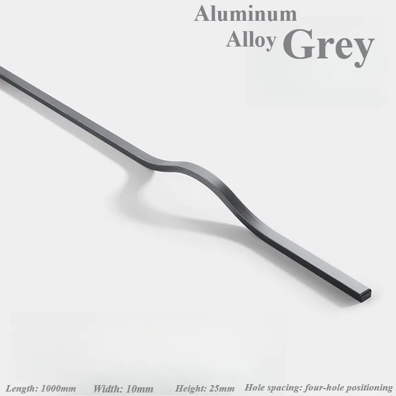 

Черная изогнутая ручка для шкафа из алюминия