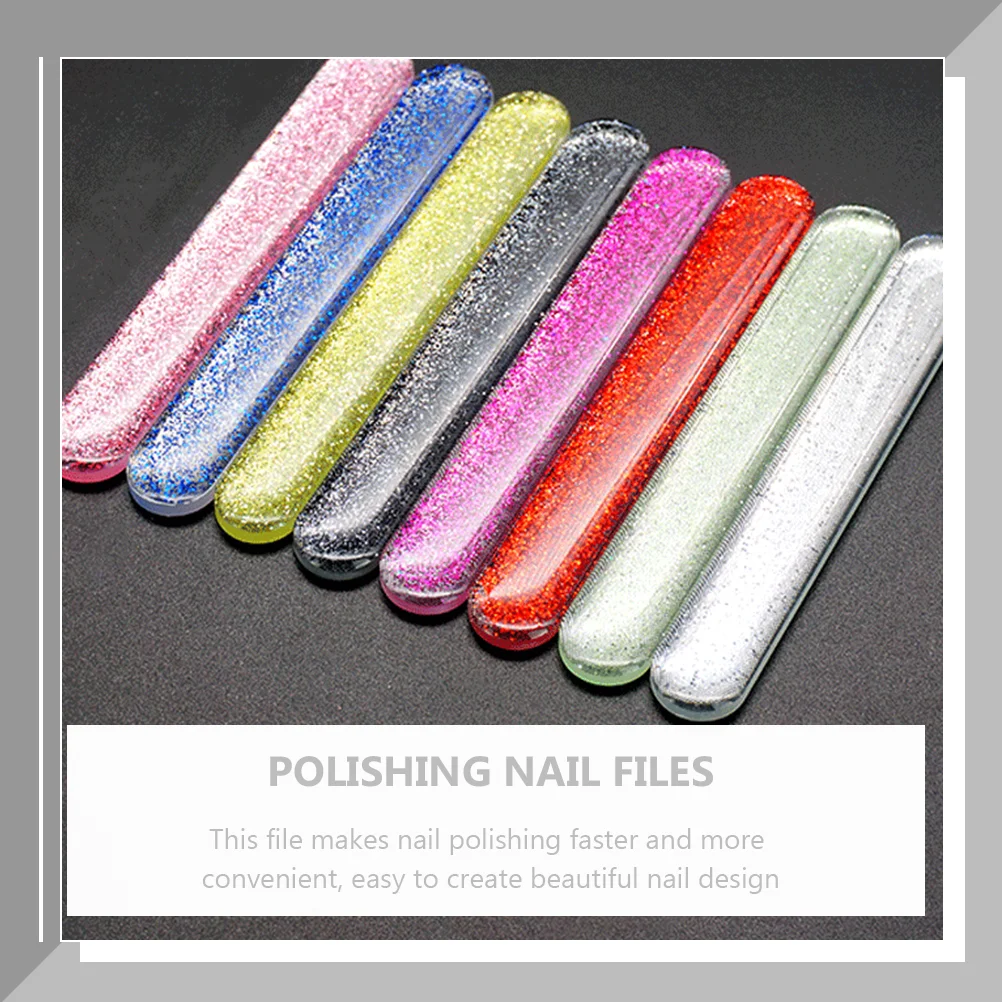 8 шт. стеклянная пилочка для ногтей инструменты маникюра портативная дрель
