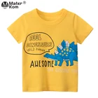 Детские футболки с принтом динозавра, одежда с коротким рукавом для мальчиков, Детские повседневные хлопковые топы, одежда для детей, блузы