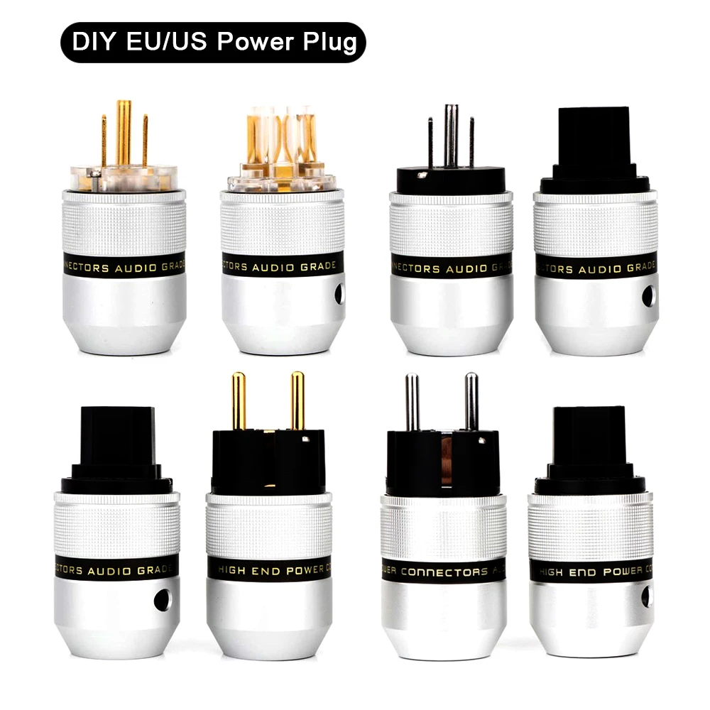 

HIFI IEC Plug Female Connector Jack 15A Ac Power Cord Main Power EU/US Audio Audiophile DIY Cable