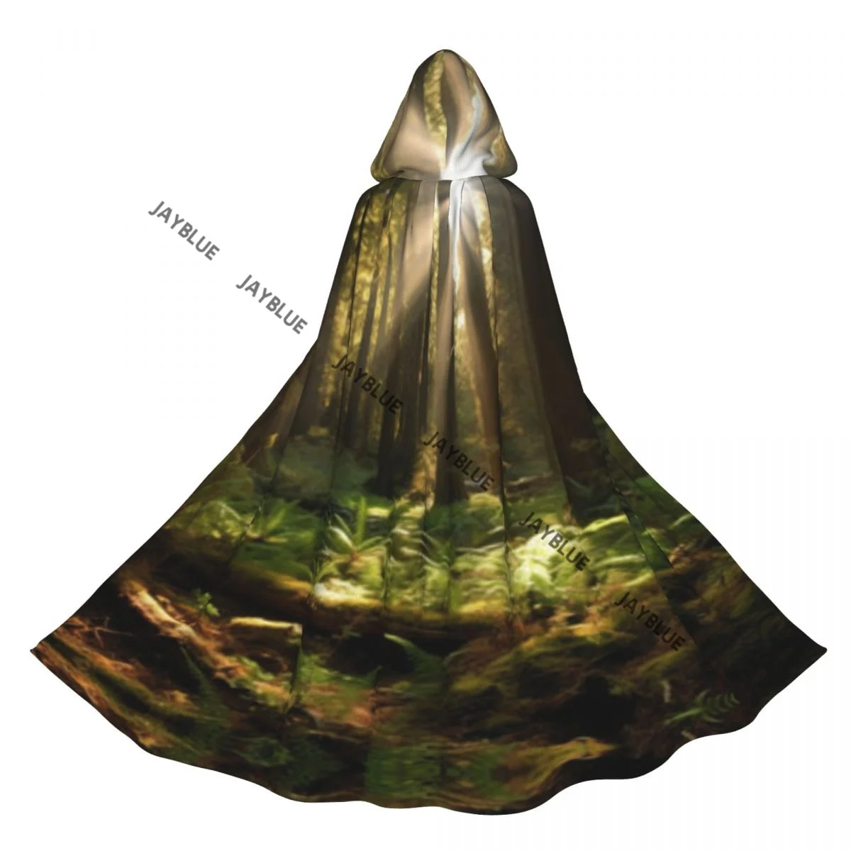 Плащ с капюшоном плащ унисекс лесной мерцающий солнечный свет фильтрация через
