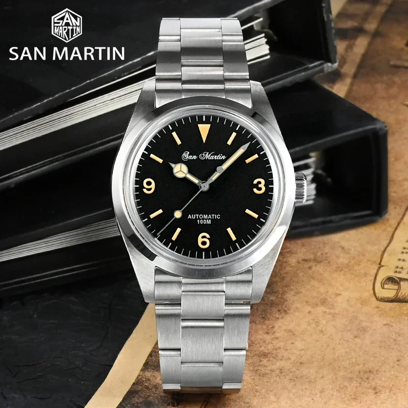 San Martin 39 мм Explore Climbing Series мужские часы спортивные ретро роскошные сапфировые YN55