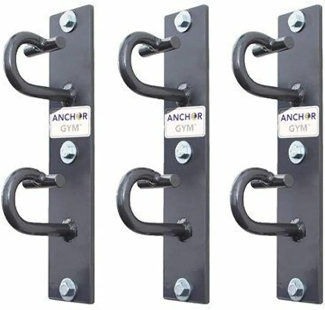 

Gym Station Three Workout Mount Anchors, Ceiling Mounted Hook Exercise Station for Body Weight Straps, Resistance Bands, Stren