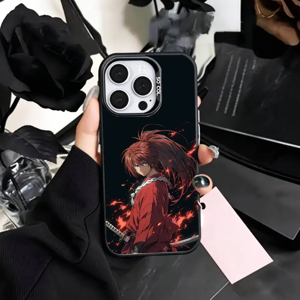 Фото Чехол для телефона Samurai Rurouni K-Kenshin для iPhone 17, 16, 15, 14, 13, 12, 11 Plus, Pro Max, цветной, с серебряным покрытием внутри №5