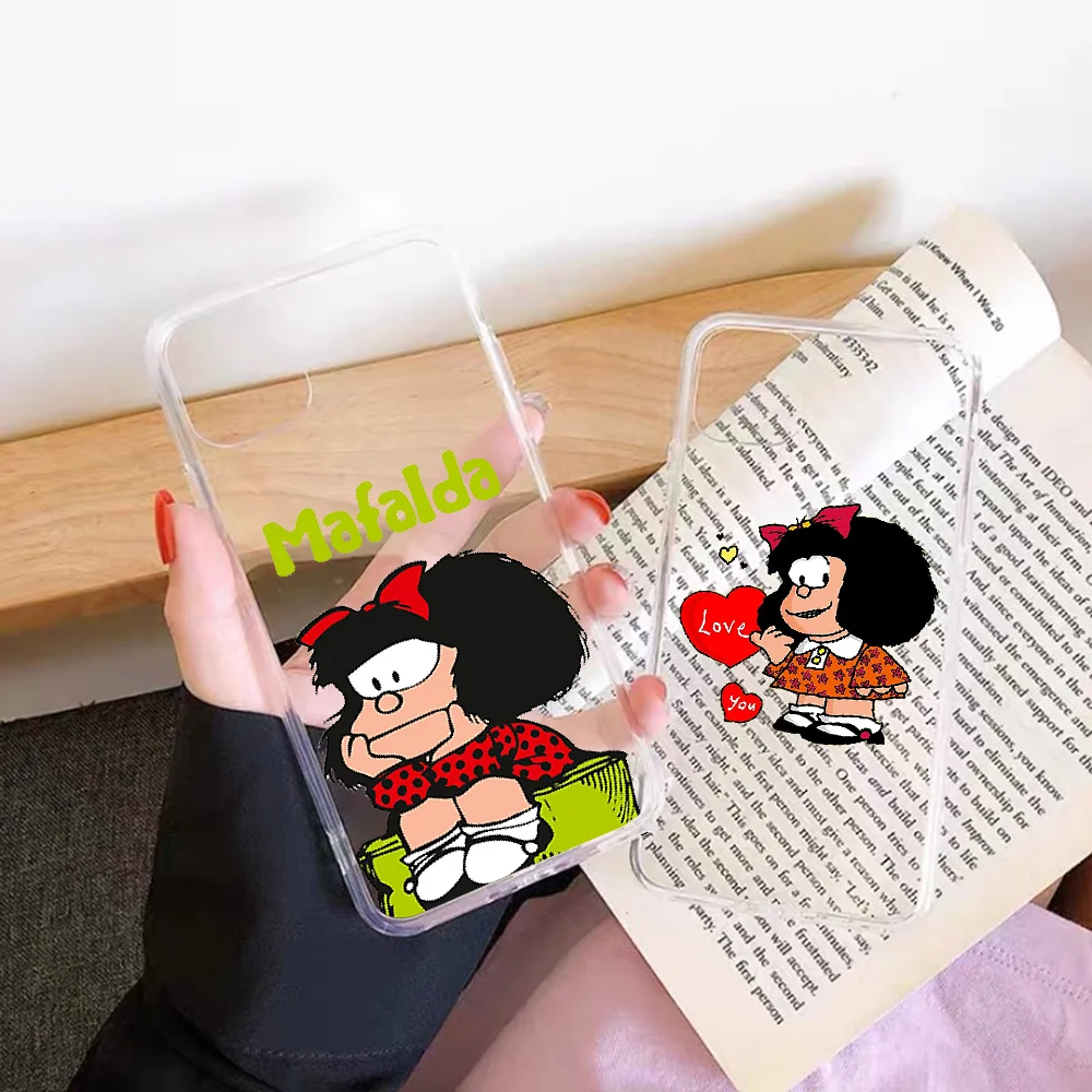 

Милый мультяшный чехол Mafalda для телефона Samsung Galaxy Note 4 8 9 10 20 S8 S9 S10 S10E S20 Plus UITRA ультрапрозрачный 3D чехол