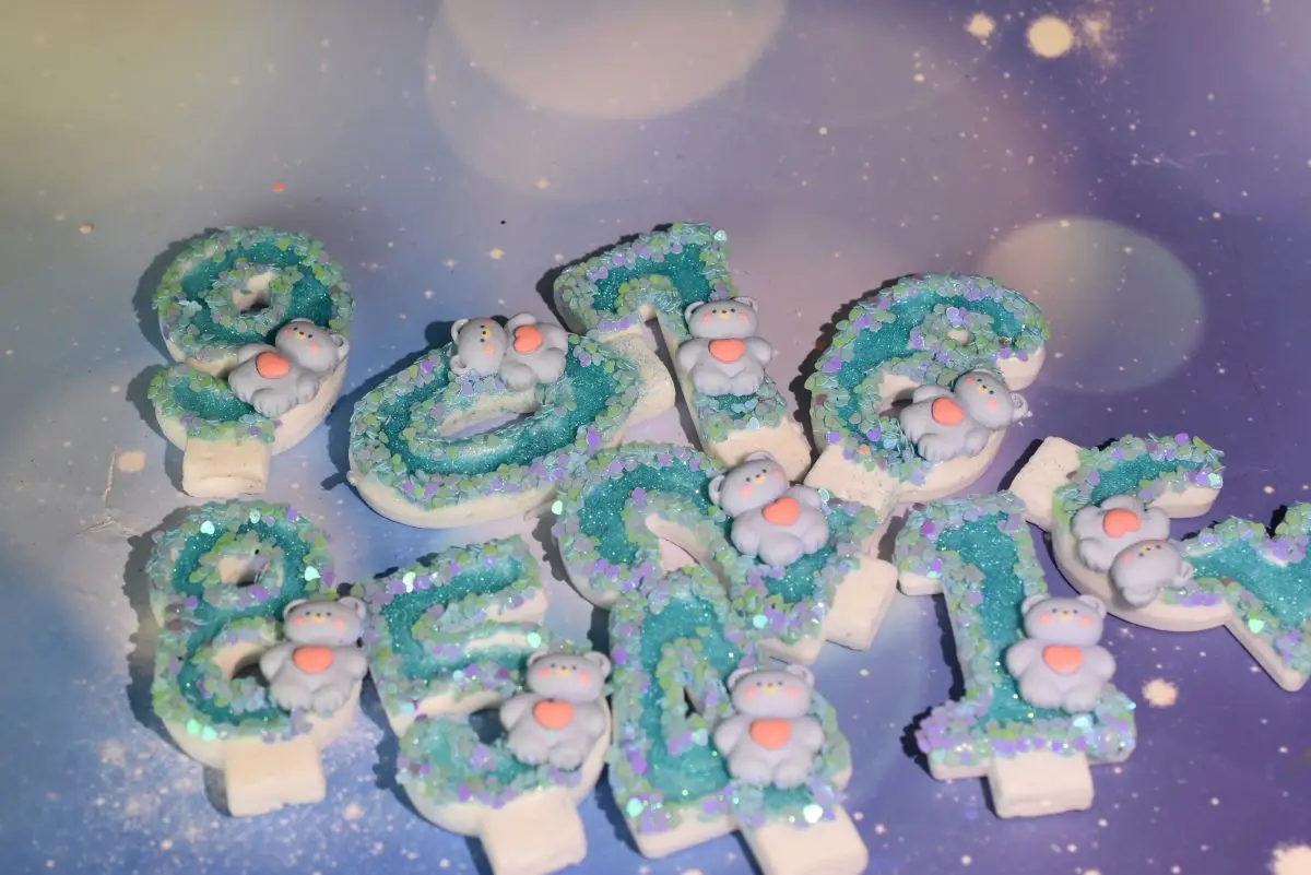 Розовый кролик синий медведь детский душ Милая принцесса 1 2 3 4 5 6 7 8 9 с днем