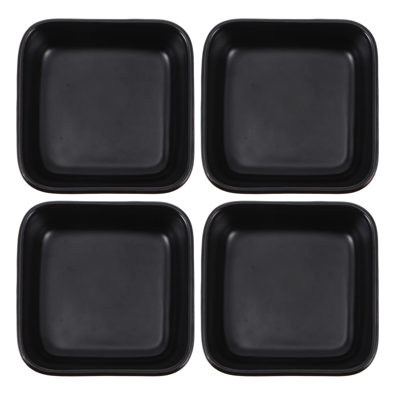 

Black Plates Sauce Dishes Black Cutlery Ceramic Snack Dish Black Square Plates Soy Bowl Appetizer Ceramic Sauce Dish