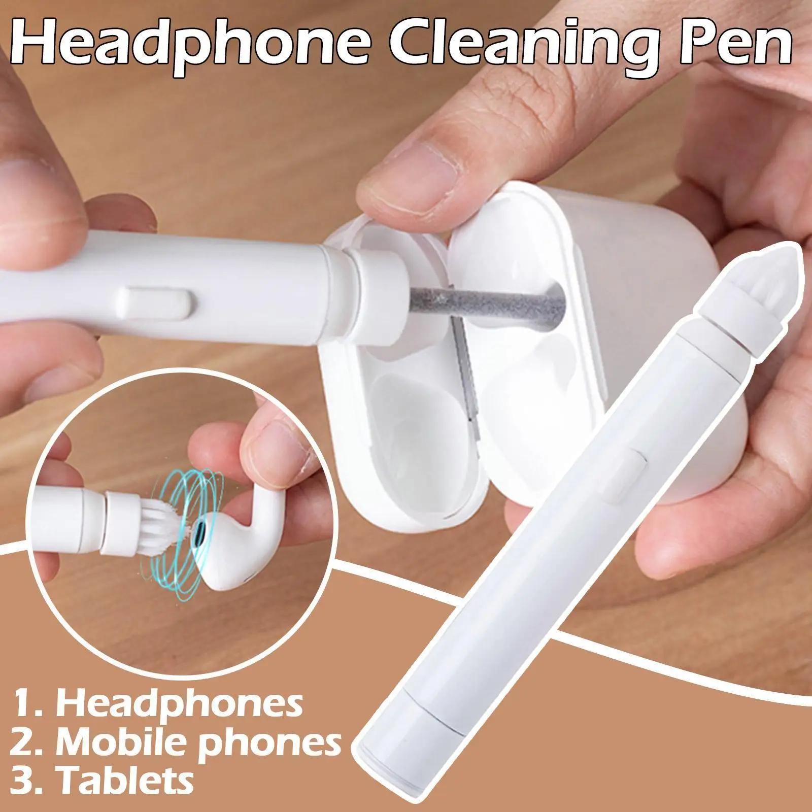 

Bluetooth Earphones Cleaning Tool For Pro 3 2 1 Durable Earbuds Cleaner Kit Clean Brush Pen For Airdots Y5m9