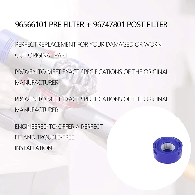 Motor Rear Cover&ampRear Filter&ampPre-Filters Kit for Dyson V7/V8 Vacuum Cleaner Replacemnet Accessories |
