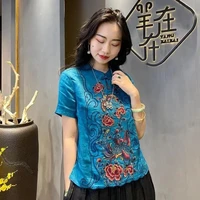 traditional chinese qipao clothing for women cotton linen blouse cheongsam tops vintage t shirt tang suit stage chinese blouse