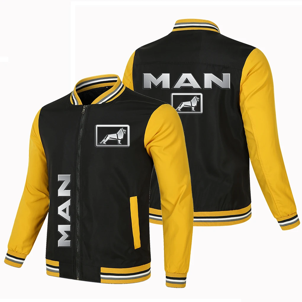 

Куртка мужская с принтом логотипа грузовика, Повседневная модная куртка с цветной строчкой, куртка для мотогонок, рабочая одежда для грузов...