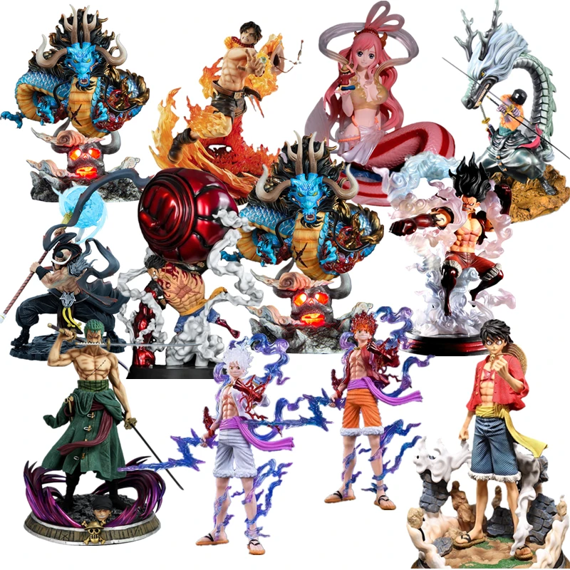 

One Piece GK Roronoa Zoro Big Fist Luffy Doll Queen Nine Snake Python Hancock Seated Anime PVC Collection Ornament
