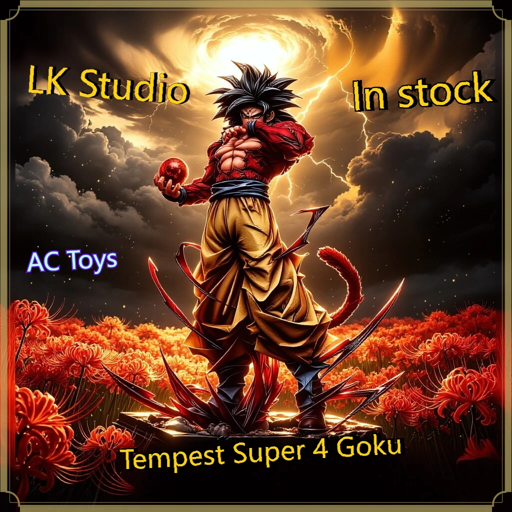 Фото Фигурка LK Studio Tempest Super 4 Гоку из Dragon Ball Z Super Saiyan 4: Гром и молния, ПВХ, подвижная, 34 см/13,38 дюйма, коллекционная игрушка №1